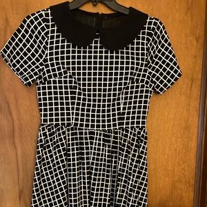 ModCloth black/white checked dress